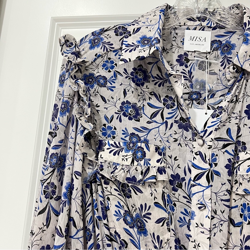 Misa Los Angeles Aydeniz Maxi Dress Floral Print Boho Dress Size XS/S - Picture 10 of 13